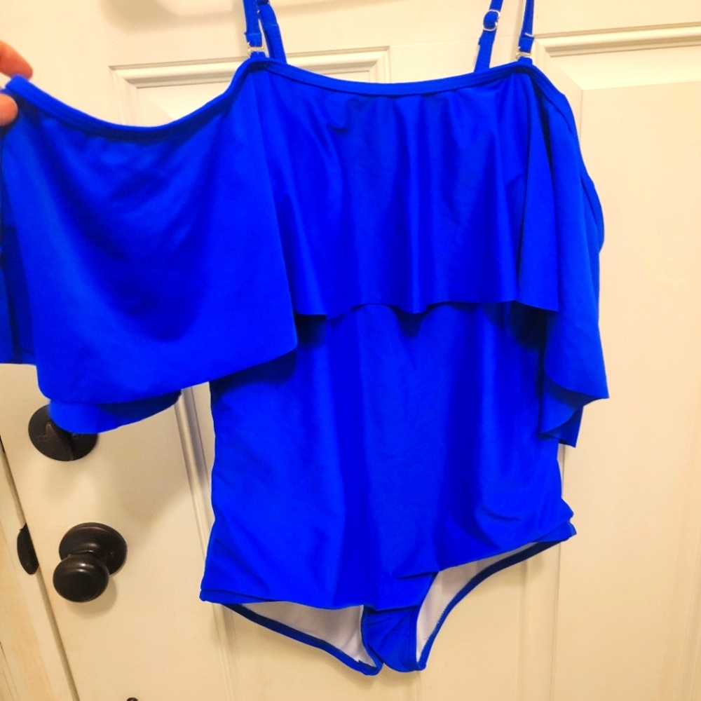 Off Shoulder Royal Blue One Piece